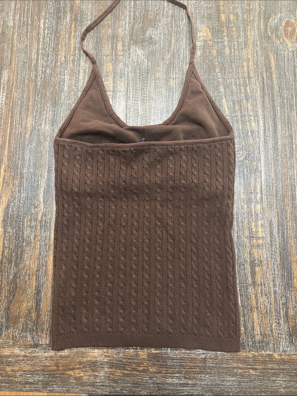 GAP Brown Cable-Knit Spaghetti Strap Camisole - Picture 2 of 5